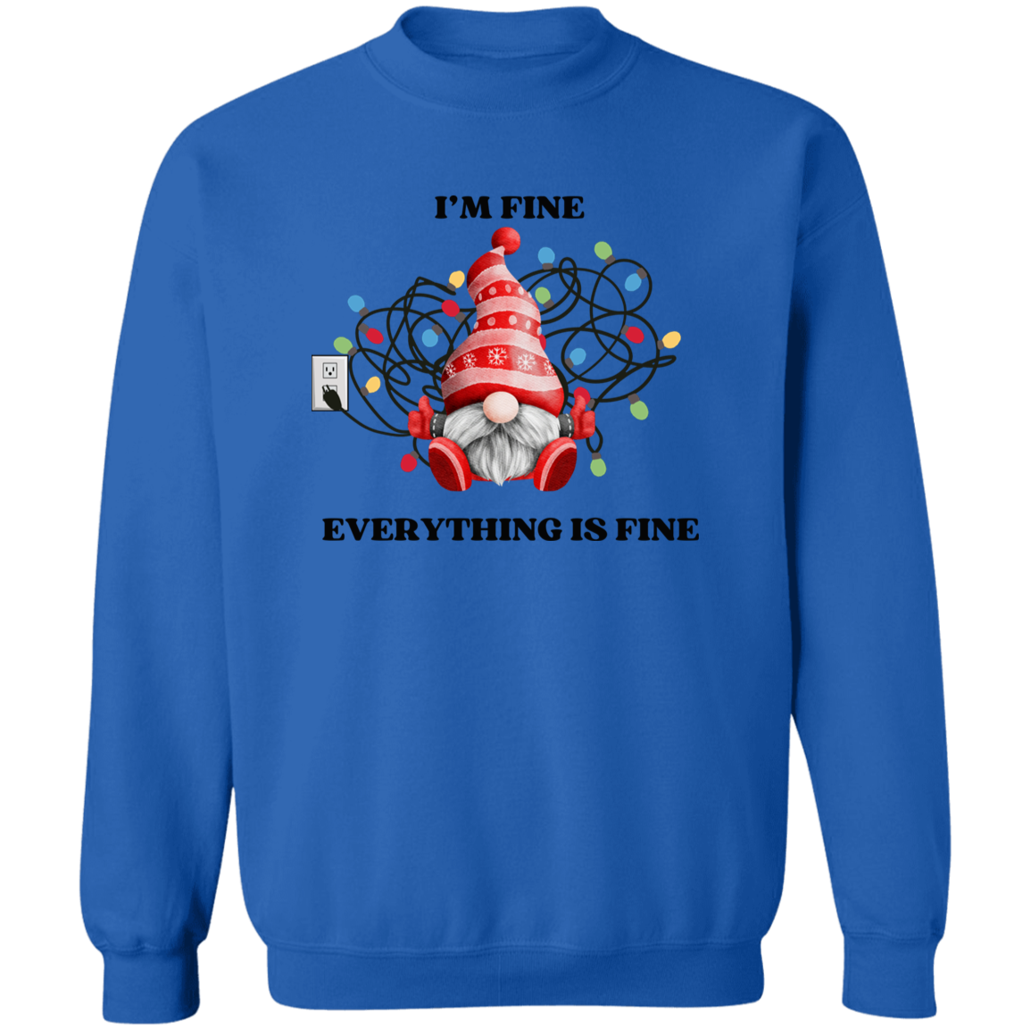 I'm Fine Gnome Ugly Christmas Sweatshirt