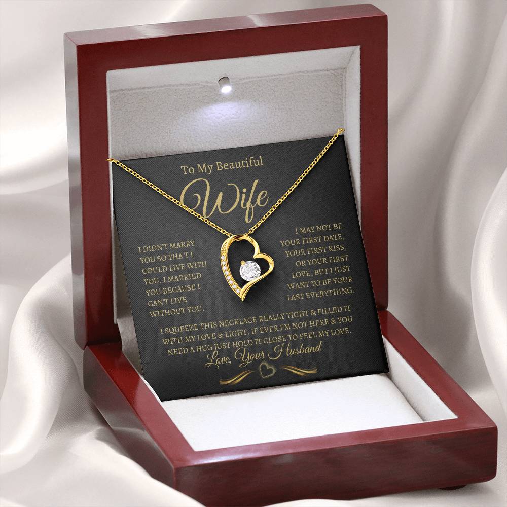 TO MY BEAUTIFUL WIFE FOREVER LOVE NECKLACE (BG)