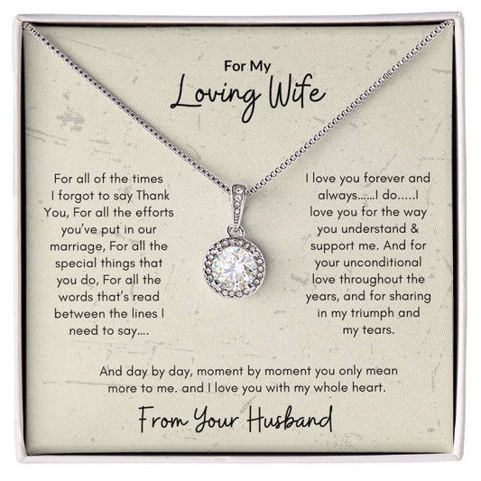 For My Loving Wife Eternal Pendant